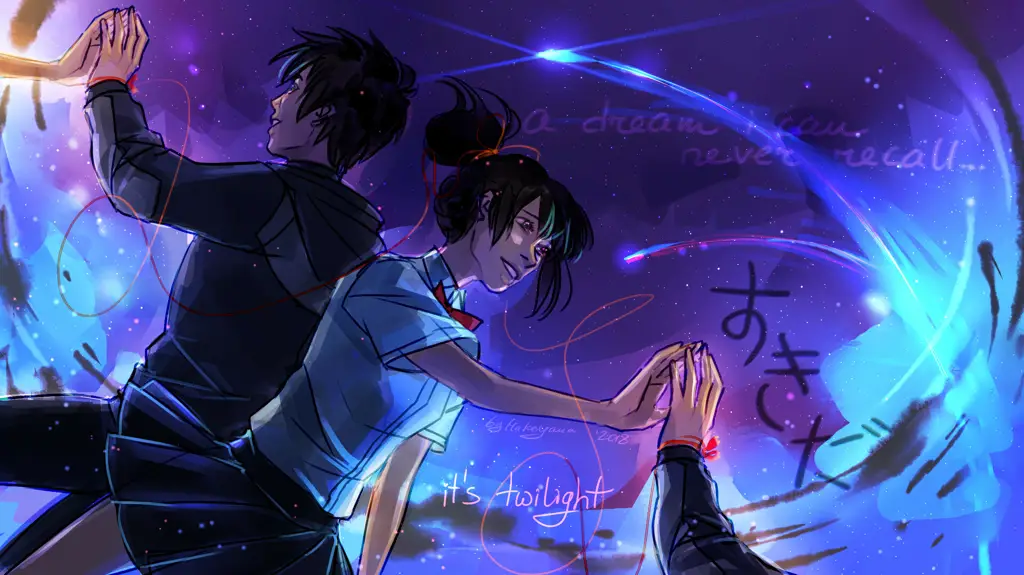 Ilustrasi karya Makoto Shinkai Karya seni Makoto Shinkai