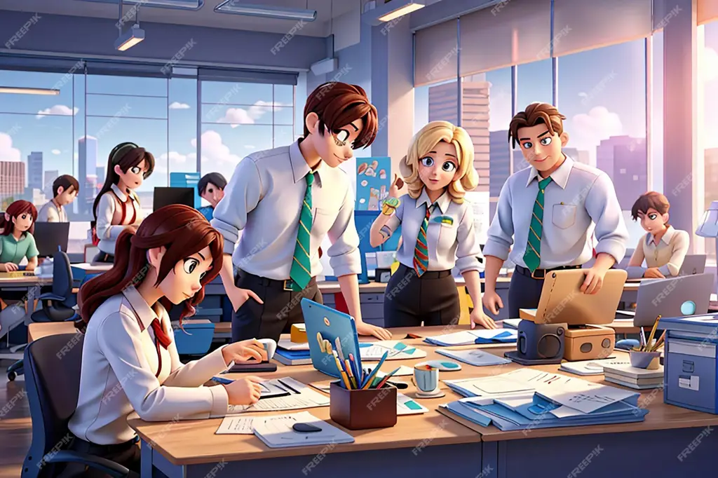 Kerja Sama Tim: Kunci Kesuksesan Gambar karakter anime yang bekerja sama