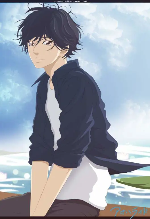 Karakter-karakter Utama Ao Haru Ride Ilustrasi karakter Ao Haru Ride