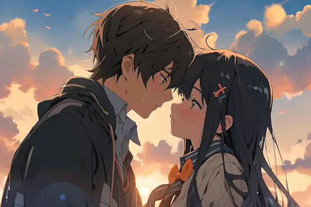 Adegan romantis siswa SMA Pasangan siswa SMA dalam film Classmate