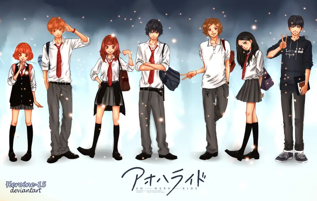 Karakter: Perbedaan Penggambaran Perbandingan karakter dalam anime dan movie Ao Haru Ride
