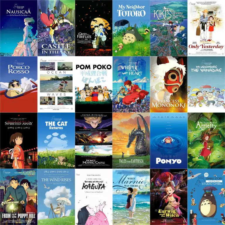 Potret visual menakjubkan dari film Studio Ghibli Gambar film fantasi Studio Ghibli