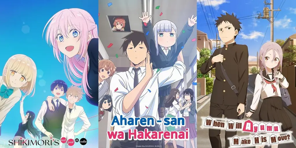 Momen romantis di festival sekolah Adegan romantis di festival sekolah anime