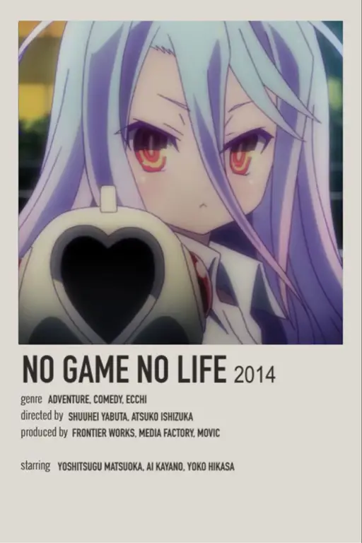 Poster film No Game No Life yang menampilkan Shiro dan Sora Poster film No Game No Life
