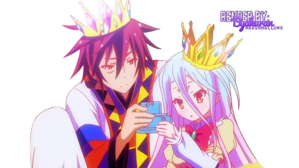 Shiro dan Sora, duo kakak beradik jenius dalam No Game No Life Gambar Shiro dan Sora dari anime No Game No Life
