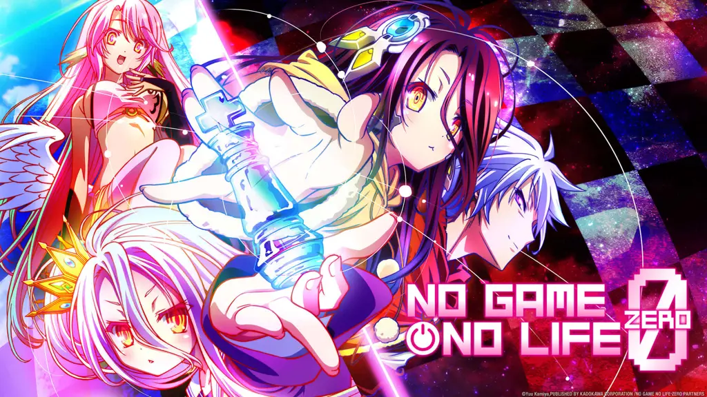 Adegan menegangkan saat Shiro dan Sora menghadapi tantangan dalam permainan Adegan permainan dalam anime No Game No Life