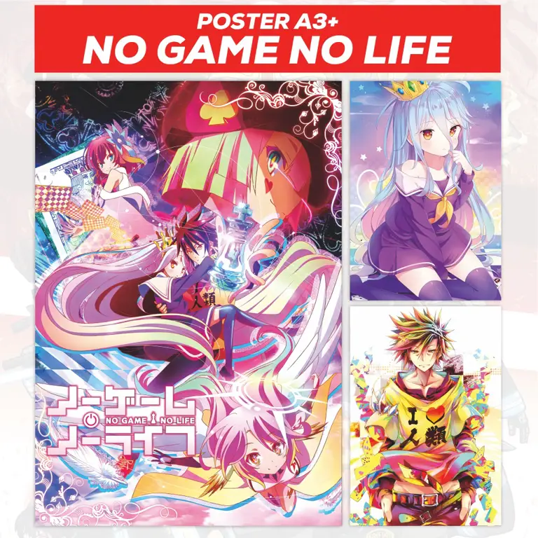 Poster Resmi Anime No Game No Life Poster anime No Game No Life