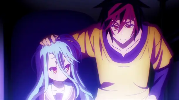 Adegan menarik dari anime No Game No Life Gambar adegan anime No Game No Life