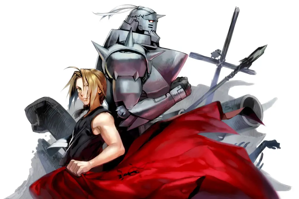 Edward dan Alphonse Elric, saudara kembar dalam Fullmetal Alchemist Gambar Edward dan Alphonse Elric