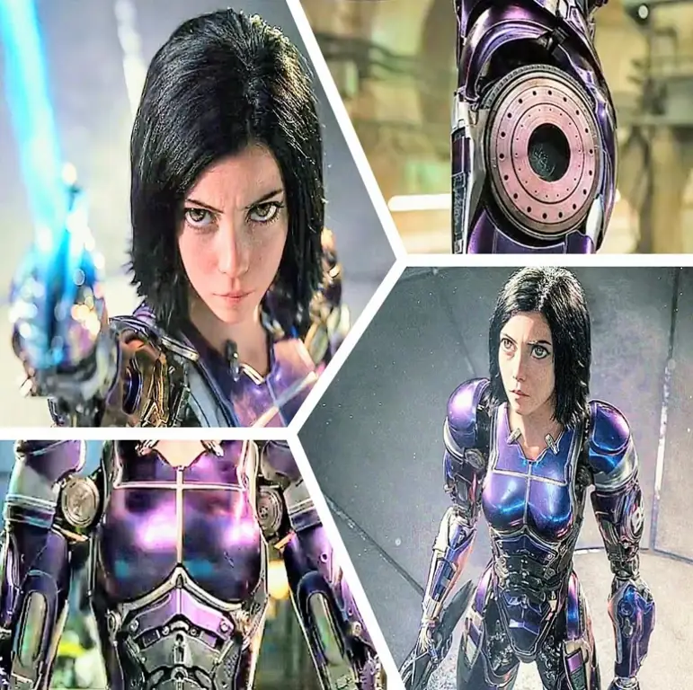 Aksi menegangkan di arena motorball Adegan motorball yang menegangkan dalam film Alita: Battle Angel