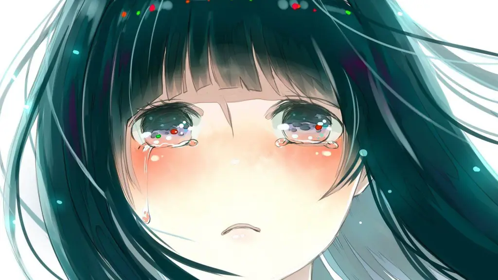 Ekspresi Yumemi yang Mengharukan Ilustrasi gadis anime yang sedih dan menangis