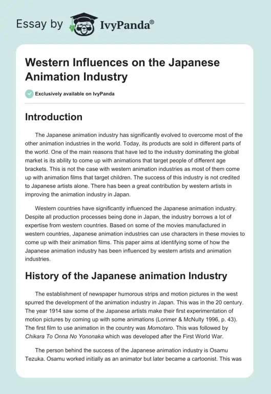 Industri Animasi Jepang Gambar yang menggambarkan industri animasi Jepang