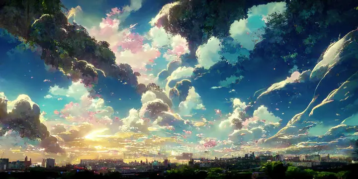 Pemandangan Anime yang Memukau Gambar pemandangan anime yang menakjubkan