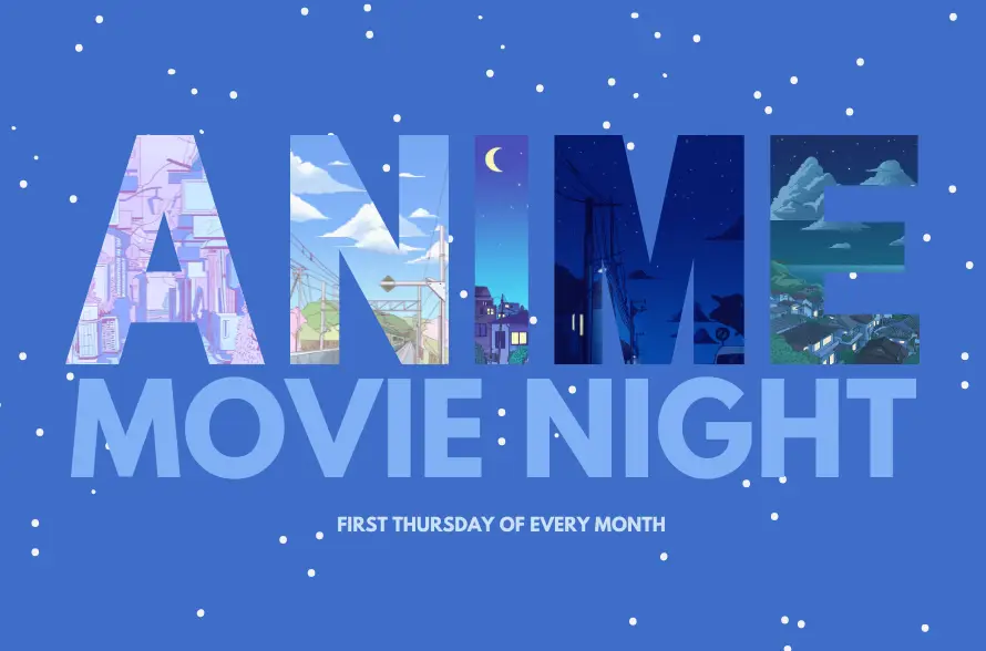 Malam Nonton Anime Romantis Suasana menonton film anime di malam hari yang nyaman