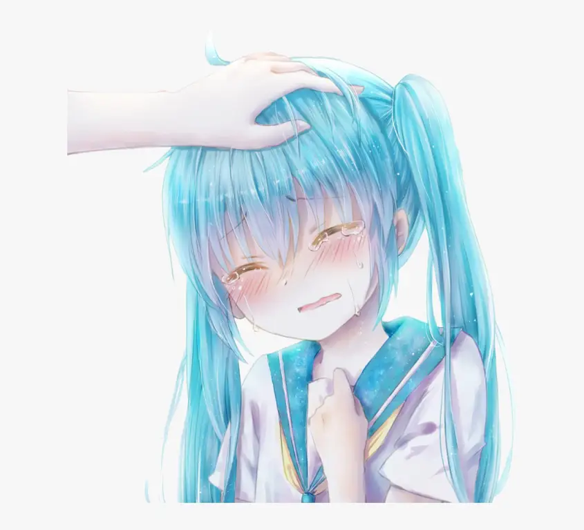 Ekspresi Emosi dalam Anime Gambar karakter anime yang sedang menangis