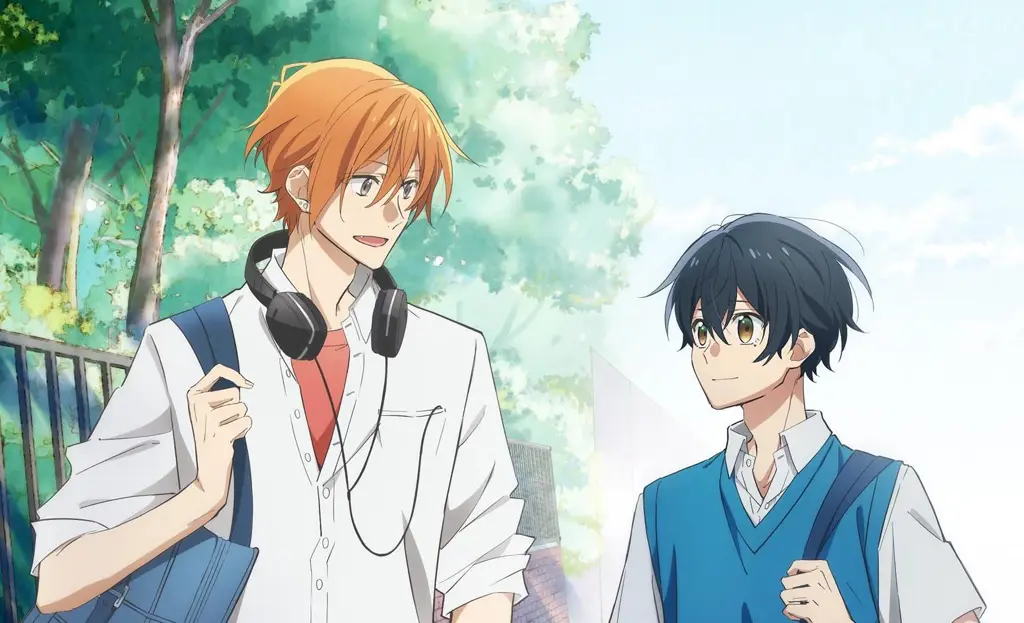 Ilustrasi pasangan dalam film anime shounen ai Pasangan dalam anime shounen ai