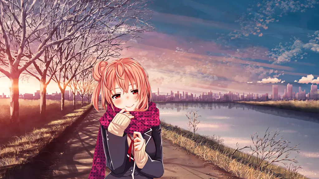 Ilustrasi pemandangan romantis dalam film anime shounen ai Pemandangan romantis dalam anime