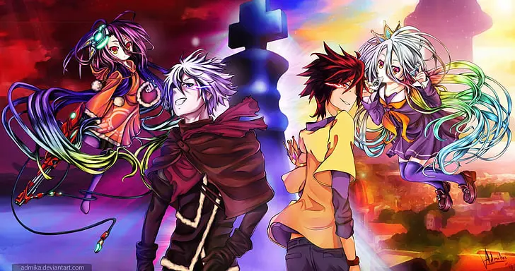 Potret Riku dan Shuvi Riku dan Shuvi dalam anime movie No Game No Life Zero