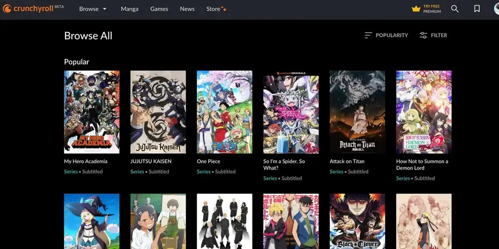 Layanan Streaming Anime Logo berbagai layanan streaming anime