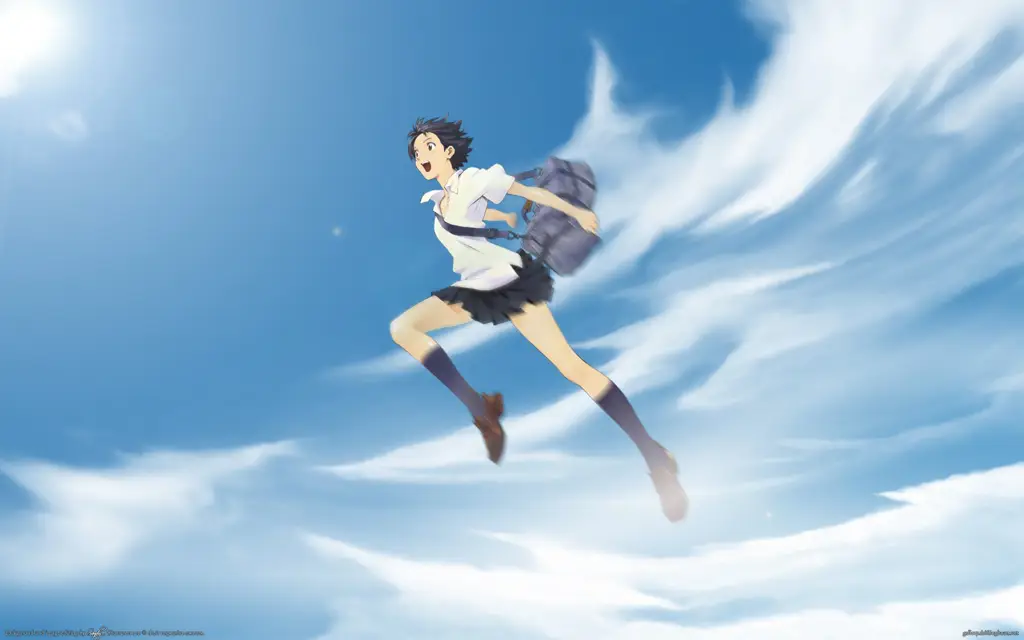 Adegan dari film anime The Girl Who Leapt Through Time
