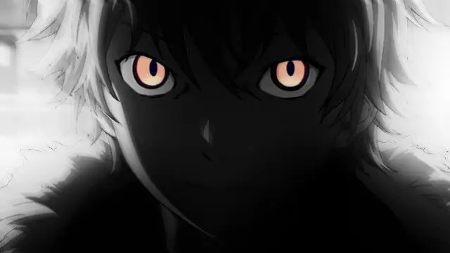 Ekspresi wajah yang menegangkan Mata menakutkan karakter anime