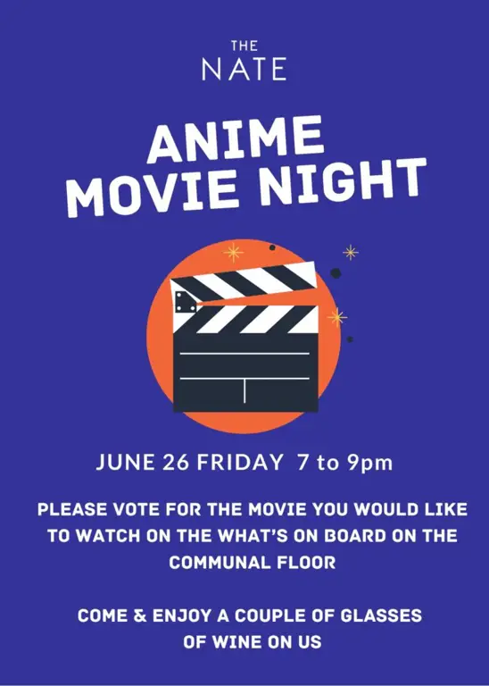 Malam Menonton Film Anime Poster film anime untuk malam menonton film