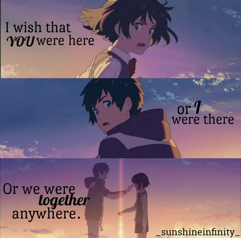Your Name.: Sebuah kisah cinta yang menyeberangi waktu dan ruang. Poster film anime Your Name.