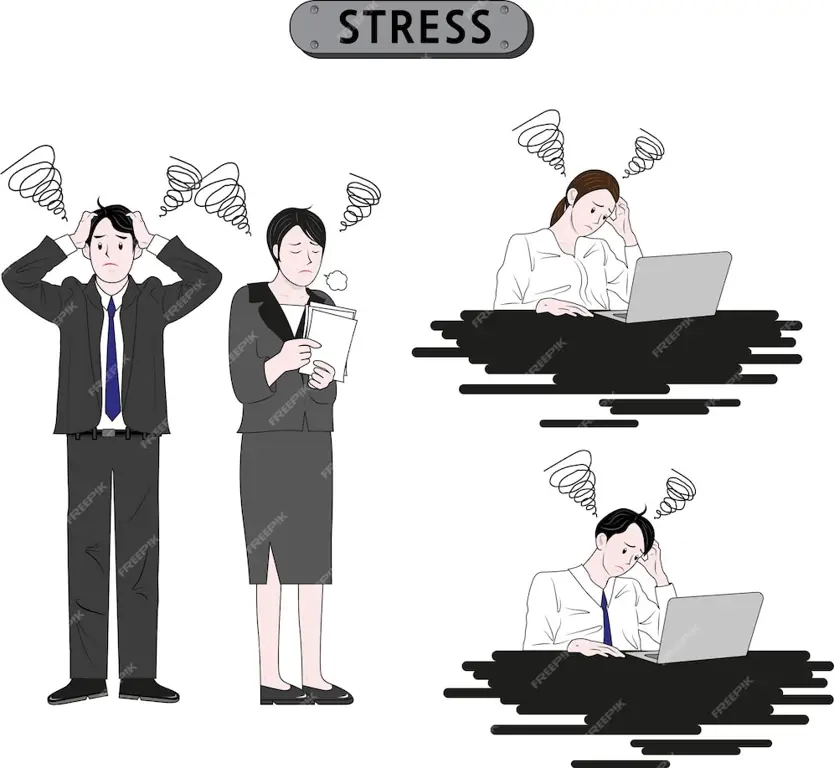 Stres Kerja Akibat Bos Buruk Gambar yang menggambarkan karyawan anime yang stres karena bosnya