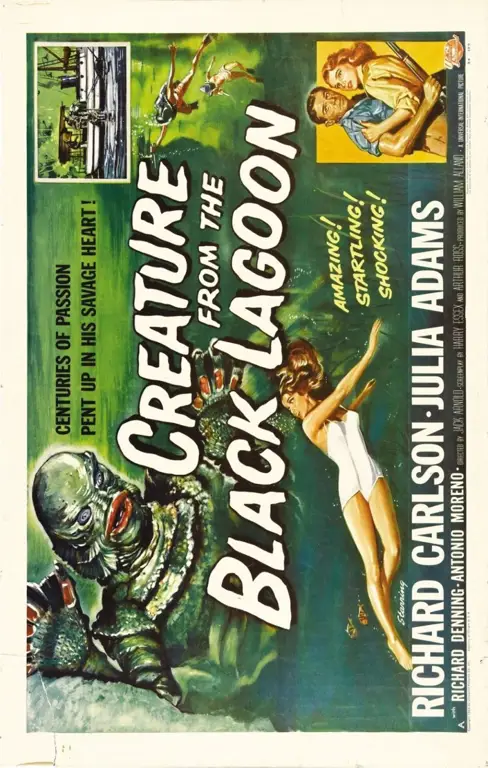Poster film yang menampilkan adegan aksi utama Poster film Black Lagoon: The Movie