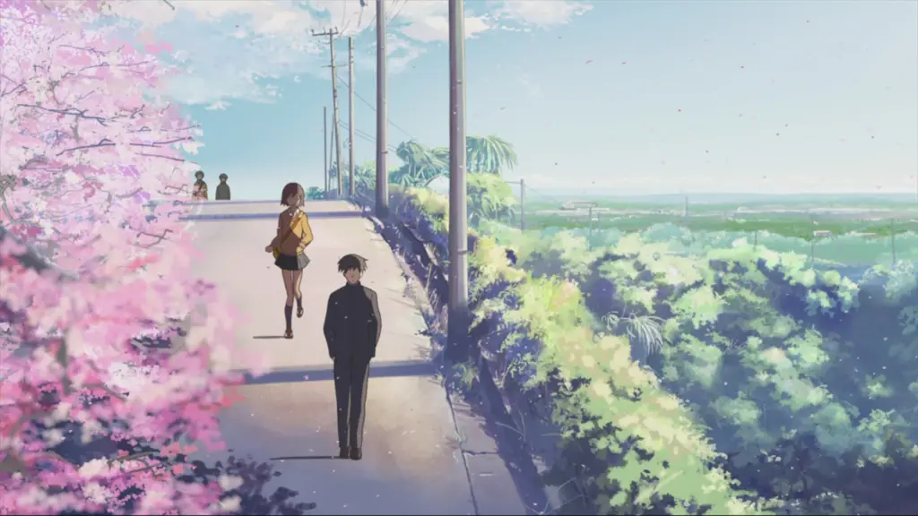 Gaya animasi khas Makoto Shinkai Ilustrasi karya Makoto Shinkai