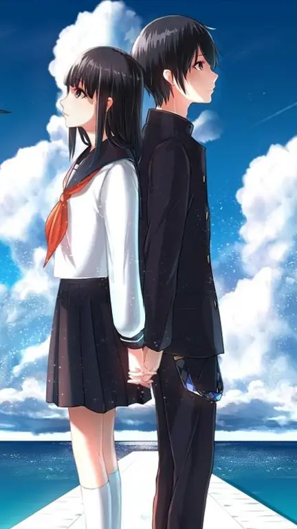 Pasangan Anime Romantis yang Menggemaskan Pasangan anime romantis