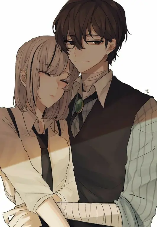 Ekspresi cinta dalam anime Karakter anime bergandengan tangan