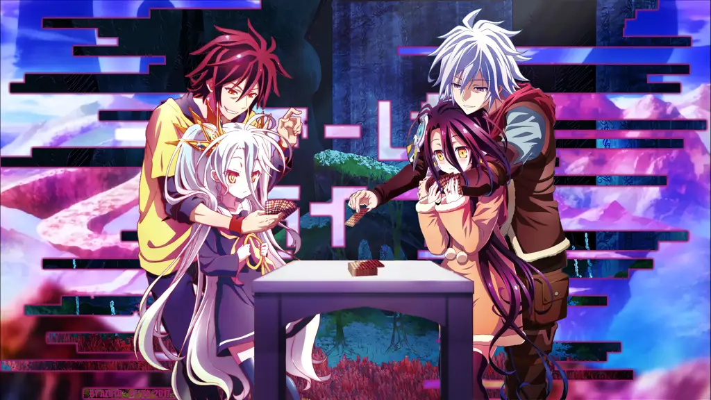 Shiro dan Sora serta karakter lainnya Karakter-karakter utama dalam No Game No Life: Zero