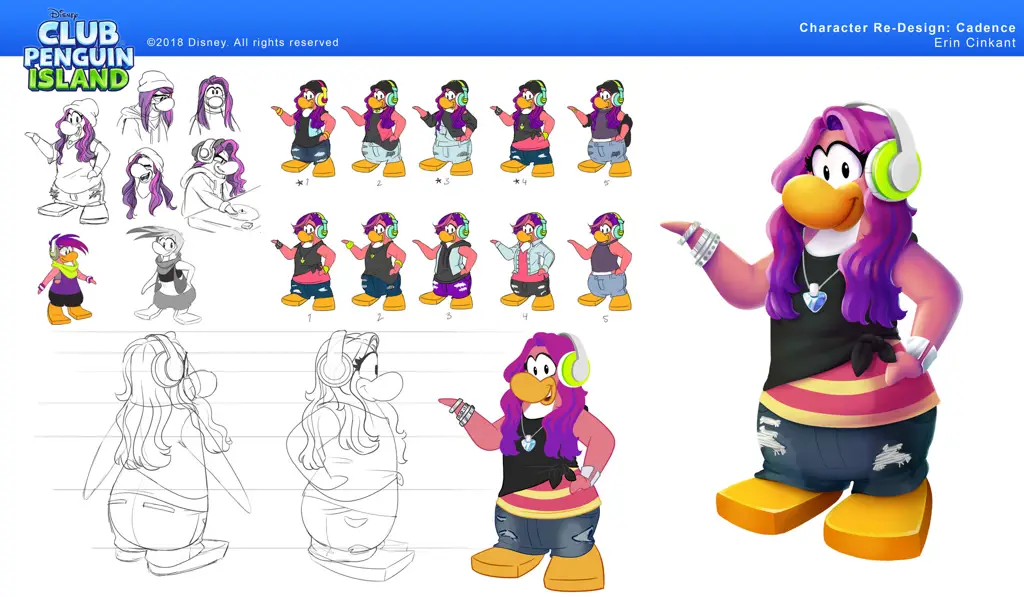 Karakter Anime Club Penguin Karakter Club Penguin didesain ulang dengan gaya anime
