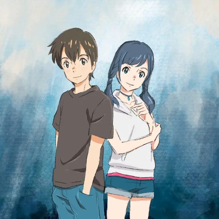 Hodaka dan Hina Tokoh utama Hodaka dan Hina dari film Weathering With You