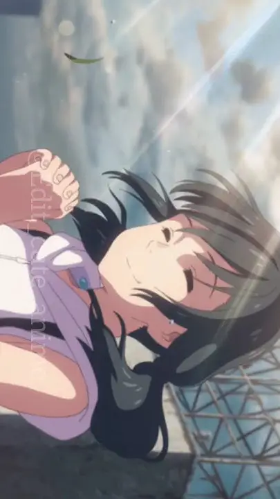 Momen romantis Hodaka dan Hina Gambar Hodaka dan Hina dari film Weathering With You