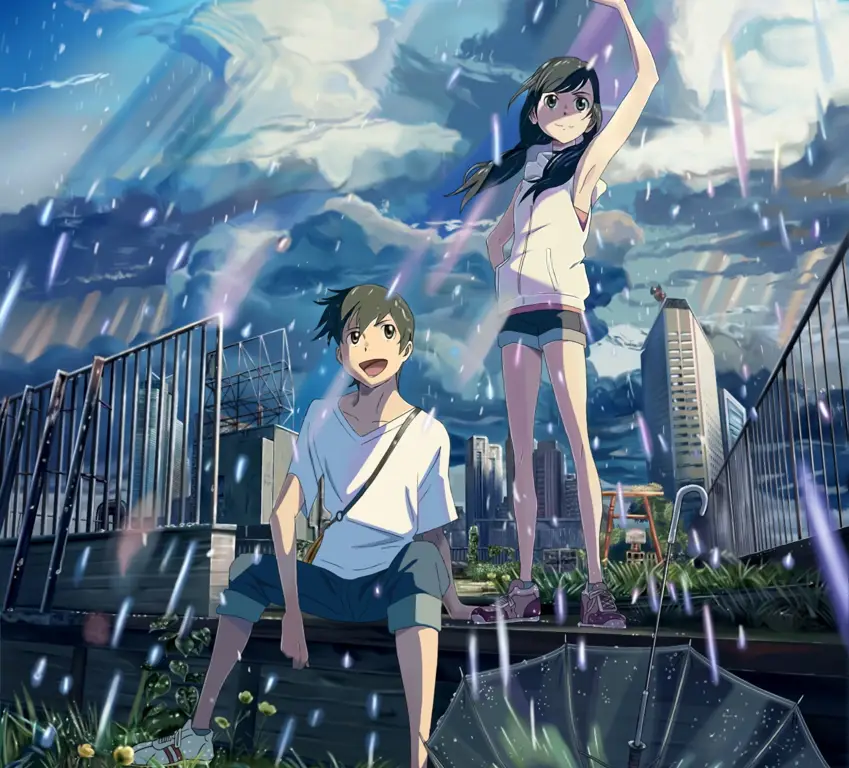 Adegan Hujan yang Dramatis Adegan hujan dalam film Weathering With You