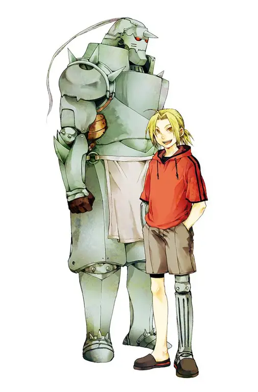 Edward dan Alphonse Elric, saudara yang gigih dalam mengejar tujuan mereka Gambar Edward dan Alphonse Elric, saudara protagonis dalam Fullmetal Alchemist