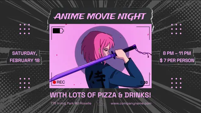 Malam Menonton Film Anime Poster-poster film anime yang ditonton saat malam film