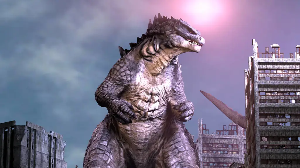 Kehancuran yang disebabkan Godzilla dalam film animasinya Adegan kehancuran kota dalam anime Godzilla