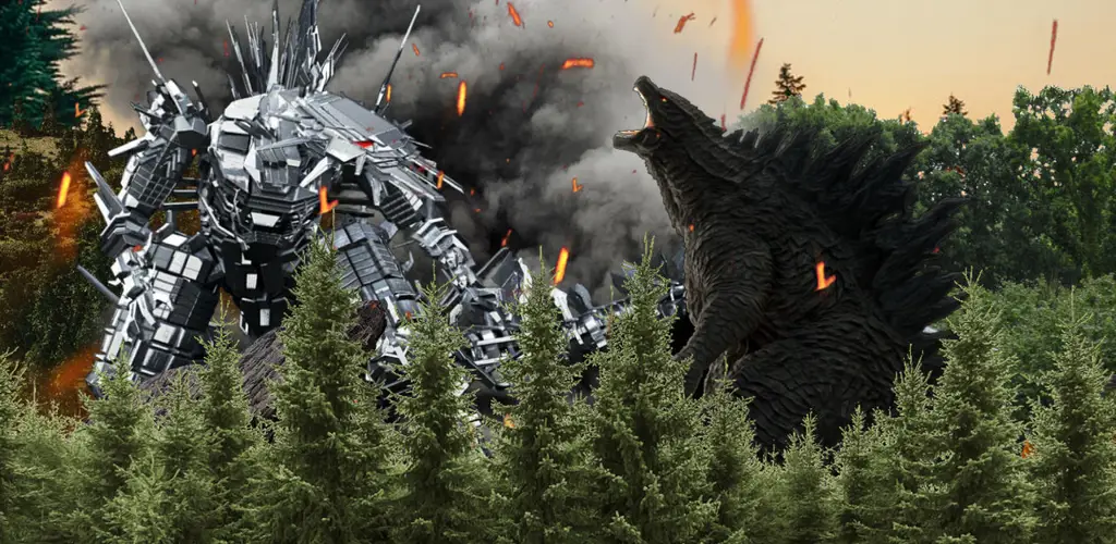 Pertarungan epik Godzilla melawan teknologi canggih Godzilla melawan robot raksasa dalam anime