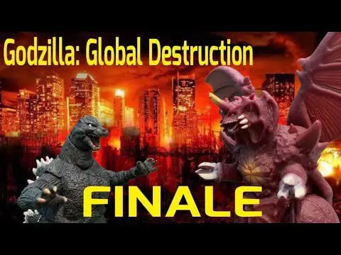 Kehancuran yang disebabkan Godzilla dalam film animasinya Adegan kehancuran dalam film anime Godzilla