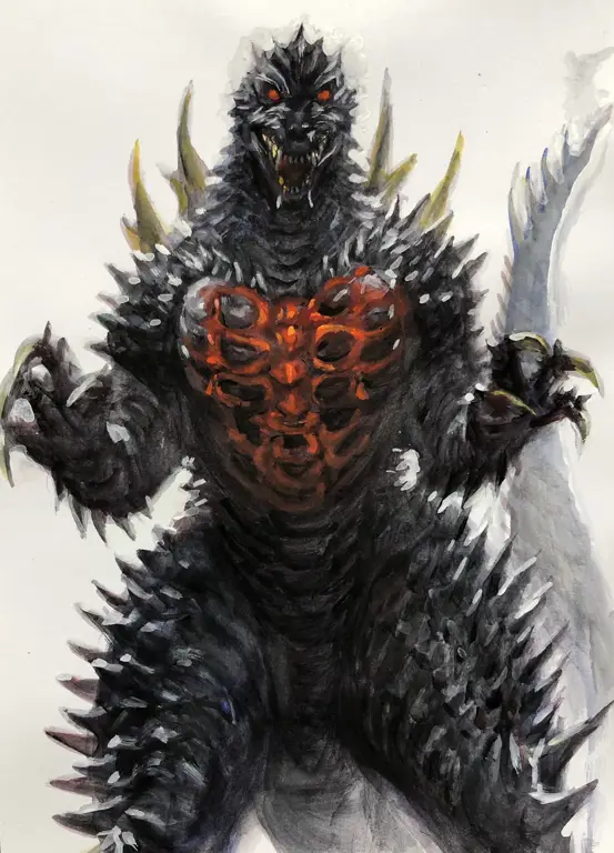 Desain karakter unik dalam film anime Godzilla Desain karakter dalam film anime Godzilla