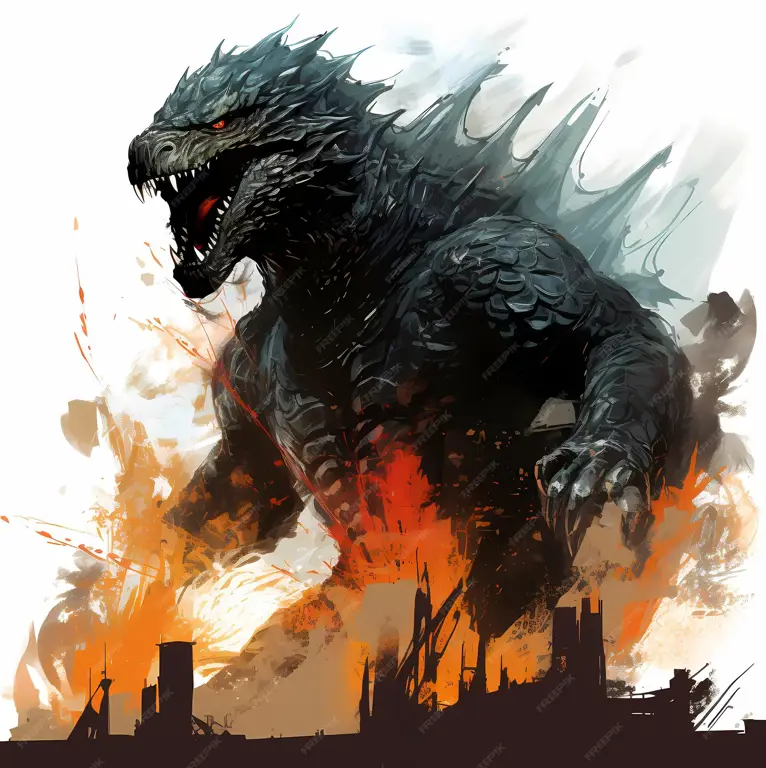 Godzilla dalam Animasi Ilustrasi Godzilla dalam versi anime