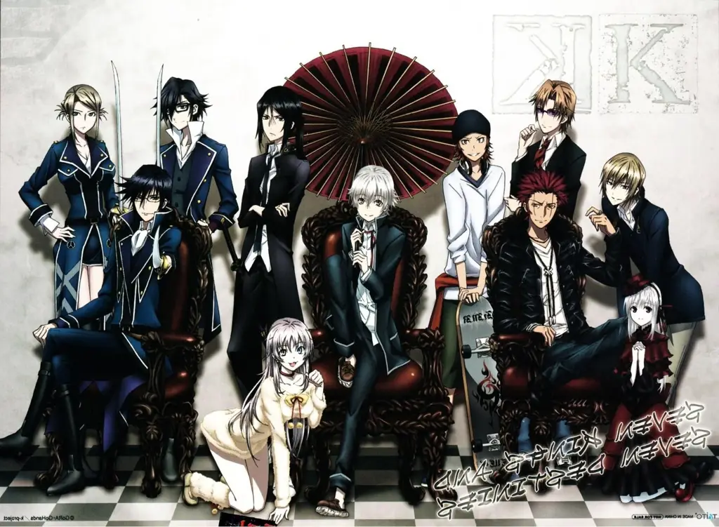 Visual Art Menakjubkan dari K Project Gambar visual art dari anime K yang menakjubkan