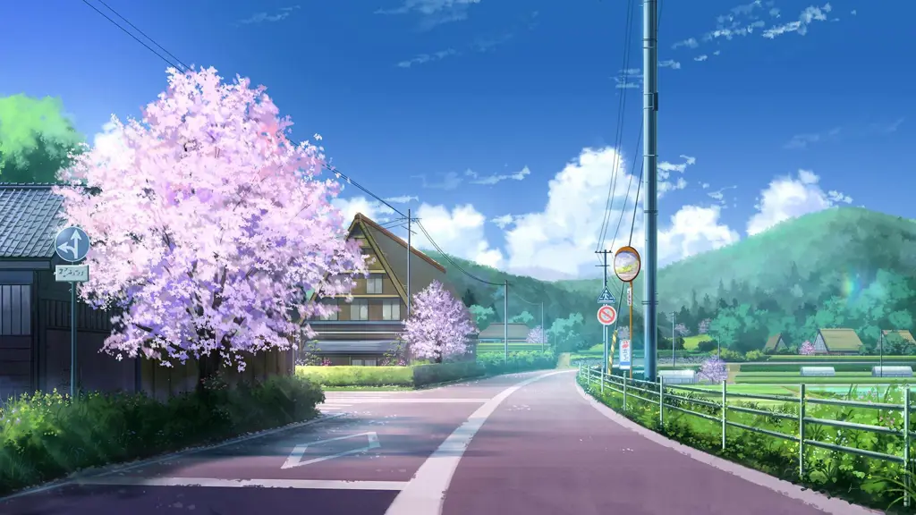 Keindahan Latar Belakang dalam Film Anime K Latar belakang yang indah dan detail dalam film anime K, memperlihatkan keindahan visualnya.