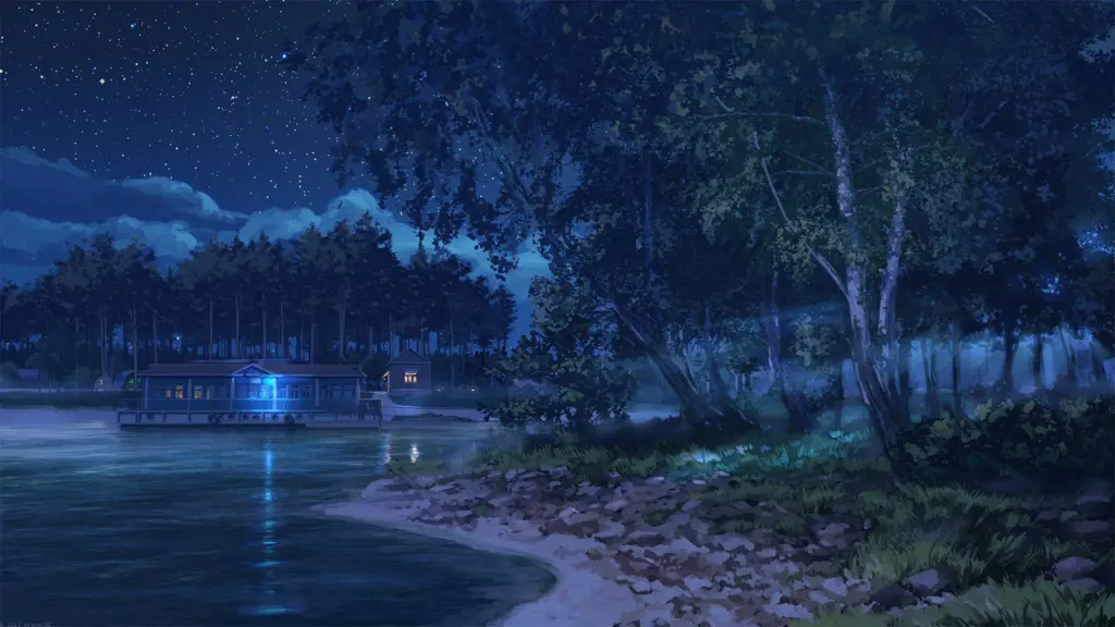 Latar pemandangan yang indah dalam film anime Pemandangan indah anime