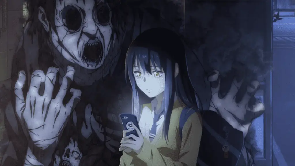 Adegan menegangkan dari film anime horor Adegan horor anime