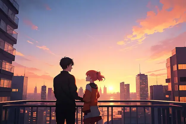 Adegan romantis anime Adegan romantis anime