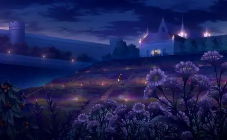 Latas belakang film anime romantis yang indah Pemandangan film anime romantis